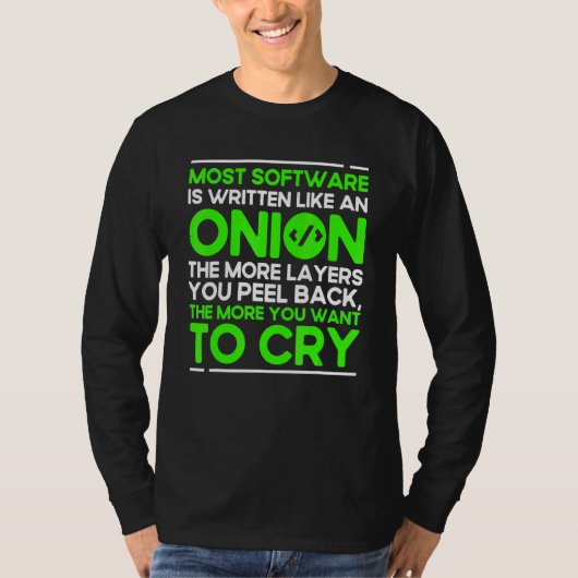 Programmierung Onion Syntax Programmierer Software T-Shirt (Vorderseite)