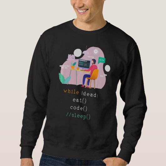 Programmierung von Schlafkodierung Beruflich Sweatshirt (Vorderseite)
