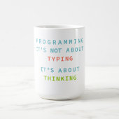Programming Is Thinking, Not Typing – Developer Kaffeetasse (Mittel)