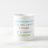 Programming Is Thinking, Not Typing – Developer Kaffeetasse (Mittel)