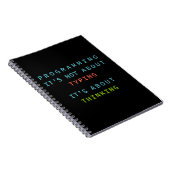 “Programming Quote Notebook for Coders & Developer Notizblock (Rechte Seite)