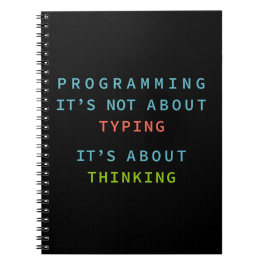 “Programming Quote Notebook for Coders & Developer Notizblock (Vorderseite)