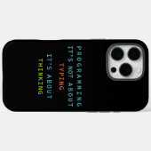 Programming Thinking - Black Background Tech Quote Case-Mate iPhone Hülle (Rückseite (Horizontal))