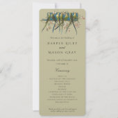 Programmkarte für Aviäre Hochzeitfeier Einladung (Vorderseite)