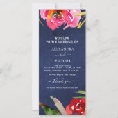 Programmkarte für das Hochzeitseefelder Blauflora (Vorderseite)