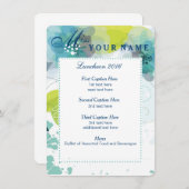 Programmkarte für die benutzerdefinierte florale S Menükarte (Vorne/Hinten)