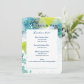 Programmkarte für die benutzerdefinierte florale S Menükarte (Stehend Vorderseite)