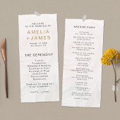 Programmkarte für die Elegante Blush-Rose