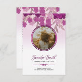 Programmkarte für druckbare Blumenbeerdigung Einladung (Vorne/Hinten)