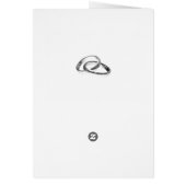 Programmkarte für elegante rosa Rosen und Perlen (Hinten)