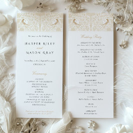 Programmkarte für viktorianische Hochzeiten Einladung
