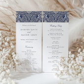 Programmkarte für viktorianische Hochzeiten Einladung