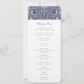 Programmkarte für viktorianische Hochzeiten Einladung (Rückseite)