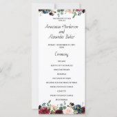 Programmkarte Hochzeit. (Vorderseite)