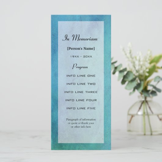 Programmkarte Programm (Stehend Vorderseite)