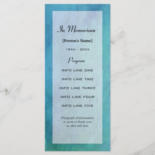 Programmkarte Programm (Vorderseite)