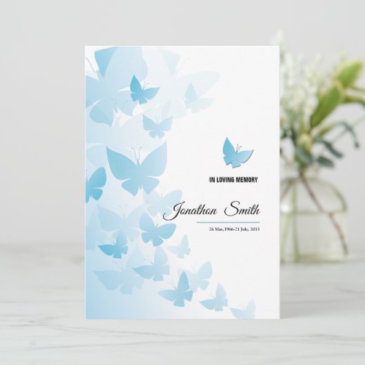 Programmkarte zur Gedenkfeier Programm (Stehend Vorderseite)