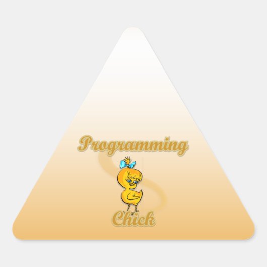 Programmkick Dreieckiger Aufkleber (Vorderseite)