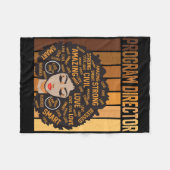 Programmleiter Afroamerikanische Frauen Schwarze G Fleecedecke (Vorderseite (Horizontal))