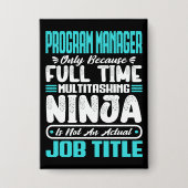 Programmleiter Job Titel Professionelle Fähigkeite Button (Vorderseite)