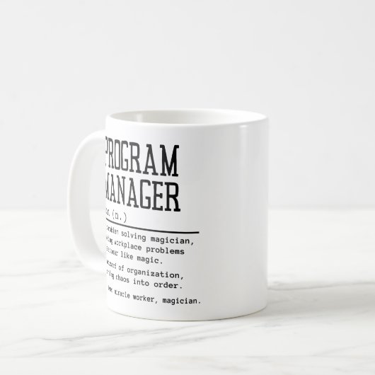 Programmleiter Kaffeetasse (Vorderseite Links)
