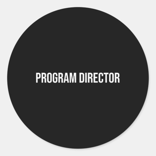 Programmleiter Psychische Gesundheit Runder Aufkleber (Vorderseite)