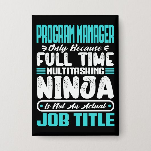 Programmmanager Job Title Professionals Management Button (Vorderseite)