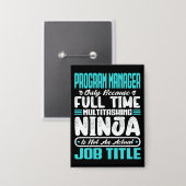 Programmmanager Job Title Professionals Management Button (Vorderseite/Rückseite)
