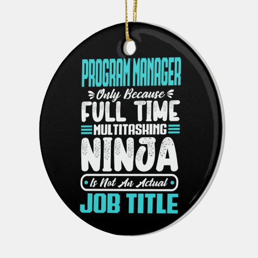 Programmmanager Job Title Professionals Management Keramik Ornament (Links)