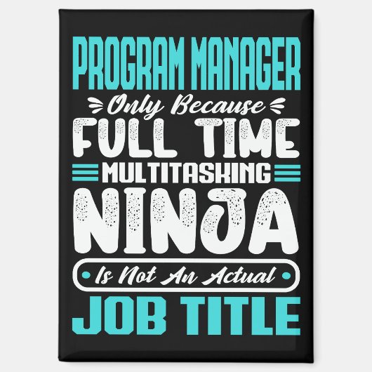 Programmmanager Job Title Professionals Management Magnet (Vorderseite)