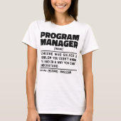 Programmmanager Noun Funny Teamleiter Geek T-Shirt (Vorderseite)