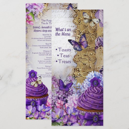 ProgrammMenu Karte Party & Dessert Brunch Beilage (Vorne/Hinten)