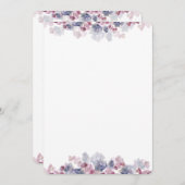 Programmpapier für den rosa-blauen Blumengrenzenlü Programm (Vorne/Hinten)