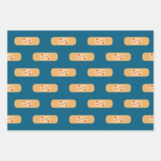 Programmpflaster mit personalisierbarem Text Geschenkpapier Set (Vorderseite 3)