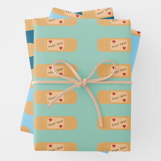 Programmpflaster mit personalisierbarem Text Geschenkpapier Set (Beispiel)