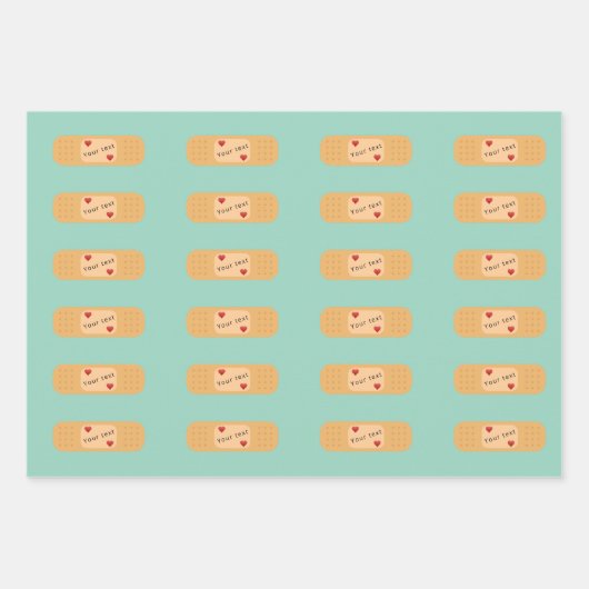 Programmpflaster mit personalisierbarem Text Geschenkpapier Set (Vorderseite)