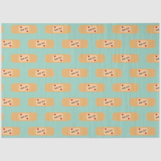 Programmpflaster mit personalisierbarem Text Seidenpapier (Vorderseite)