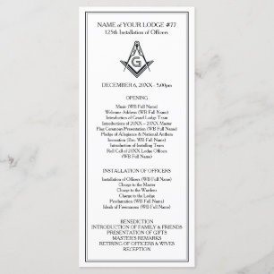 Programmvorlage für Masonic Rack Card Programm
