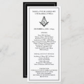 Programmvorlage für Masonic Rack Card Programm (Vorne/Hinten)