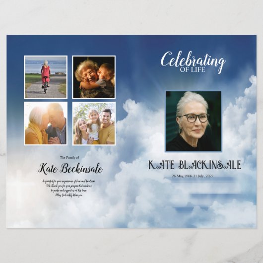 Programmvorlage zur Himmelsbeerdigung (Vorderseite)