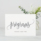 Programmzeichen - Schöne Kalligrafie Einladung (Stehend Vorderseite)