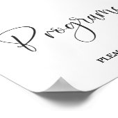 Programs wedding sign Poster (Ecke)