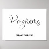 Programs wedding sign Poster (Vorne)