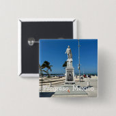 Progreso, Mexiko - Knopf am Platz Button (Vorne & Hinten)