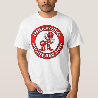 Progreso rote Ameisen-rundes Emblem T-Shirt