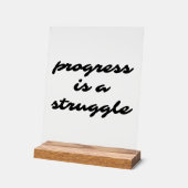 Progress - Akryllische Unterzeichnung Acrylschild (Winkel)