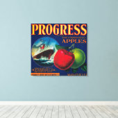Progress Apple Crate LabelWatsonville, CA Leinwanddruck (Insitu (Holzboden))