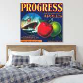 Progress Apple Crate LabelWatsonville, CA Leinwanddruck (Insitu (Schlafzimmer))