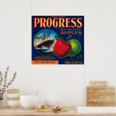 Progress Apple Crate LabelWatsonville, CA Poster (Küche)