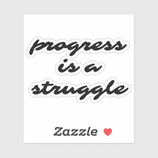 Progress Custom Cut Vinyl Sticker (Blatt)